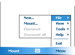 WM 5.0 softkey menuitems